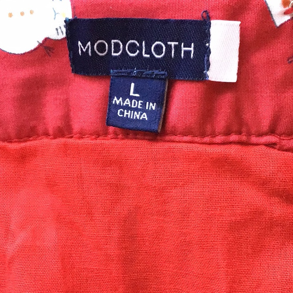 ModCloth Holiday Mini Skirt in Red Cats - Picture 7 of 8